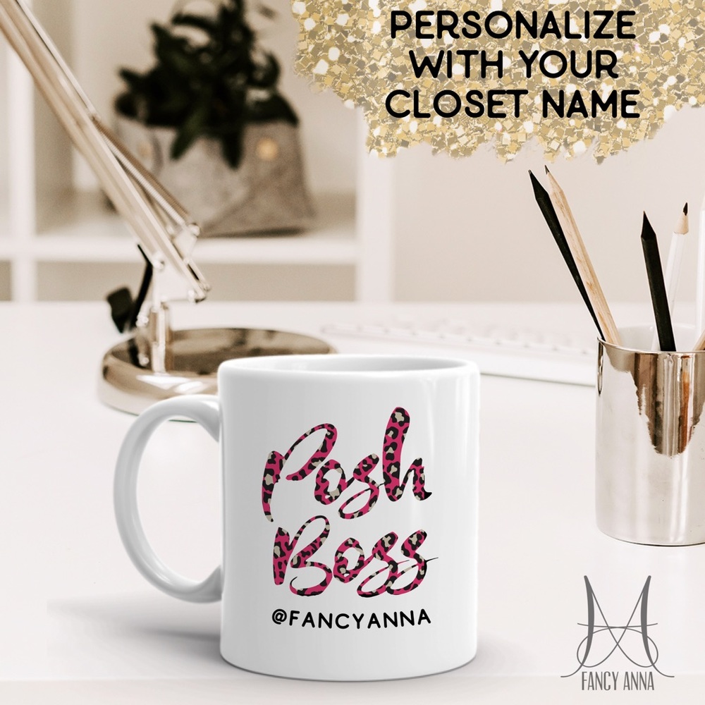 Posh Boss coffee mug leopard poshstyle PFF gift